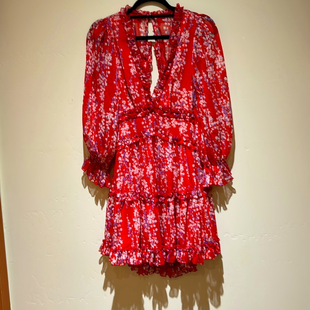 Saints and Secrets red floral